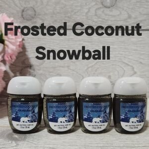 Bath & Body Works Frosted Coconut Snowball Pocketbac Hand Sanitizer X4